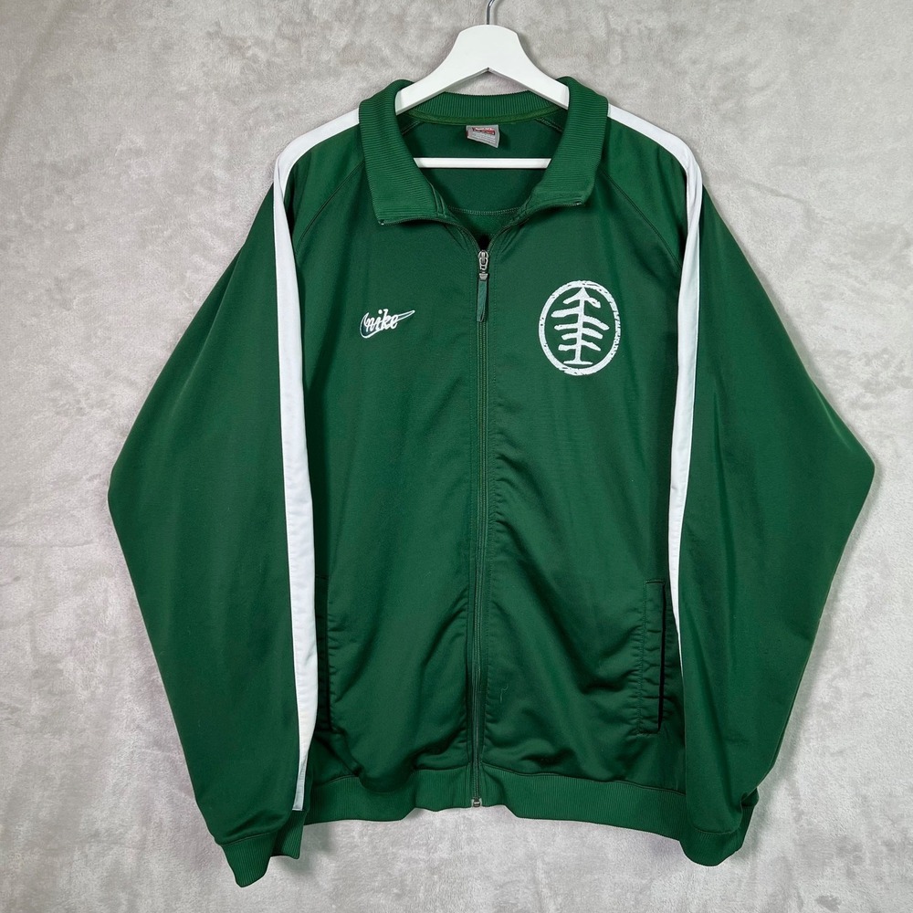 Vintage Women Nike Oregon Ducks TOC Track Full‎ Zip Jacket Coat XXL - *FLAW